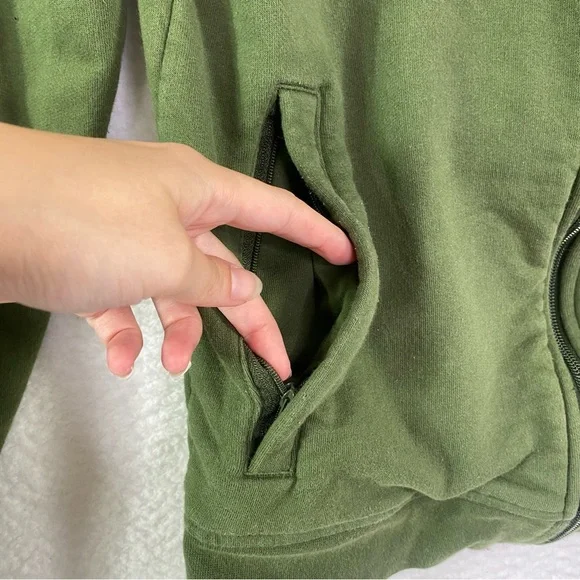 Lacoste Sport Green Full Zip Hoodie Size S - Picture 4 of 7